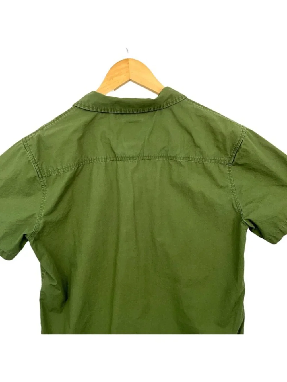 Topo Designs Field Shirt Mens Medium Green Short Sleeve Button Up Cotton Organic